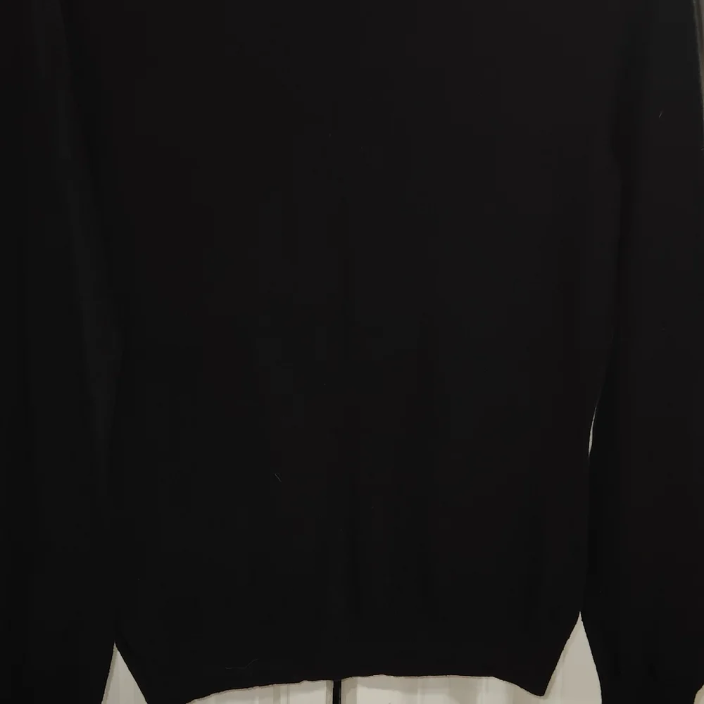 MERONA Black Sparkly Button Down Cotton Long Sleeve Cardigan Sweater Medium - Picture 7 of 7